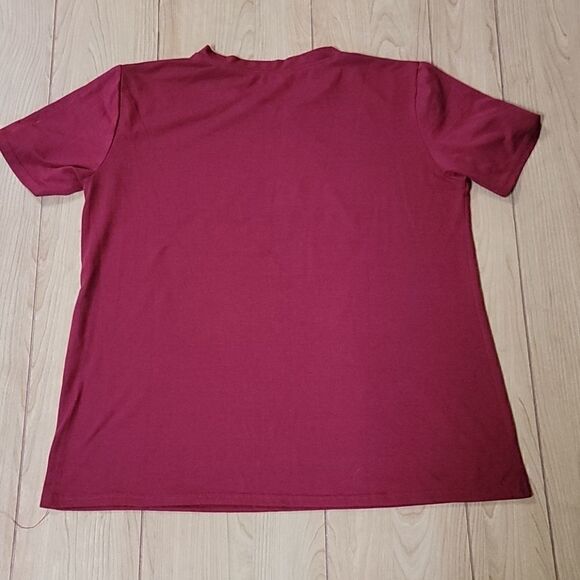 MAROON "LET IT SNOW" T-SHIRT - Picture 5 of 6